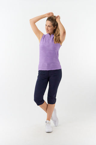 Pure Golf Cove Ladies Sleeveless Golf Polo Shirt - Lilac