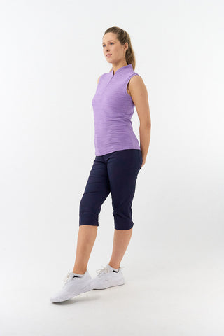 Pure Golf Cove Ladies Sleeveless Golf Polo Shirt - Lilac