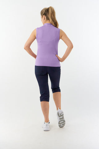 Pure Golf Cove Ladies Sleeveless Golf Polo Shirt - Lilac