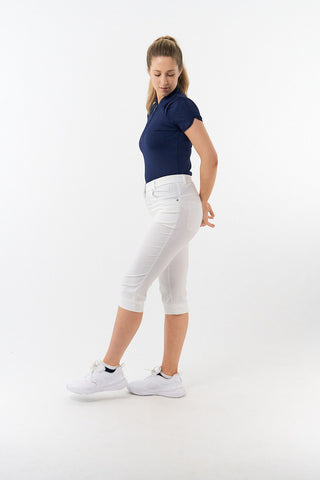 Pure Golf Olivia Ladies Cap Sleeve Polo Shirt - Navy