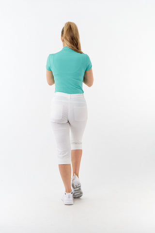 Pure Golf Olivia Ladies Cap Sleeve Polo Shirt - Ocean