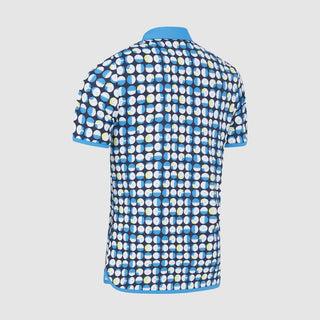 Penguin Ladies Golf Geo Kitty Printed Short Sleeve Polo - Black Iris