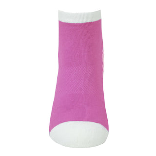 Ladies 2 Pair Pack Of Trainer Golf Socks- Azalea Pink