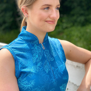 Pure Golf Ladies Lucia Sleeveless Golf Polo Shirt - Feather