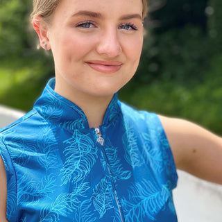 Pure Golf Ladies Lucia Sleeveless Golf Polo Shirt - Feather