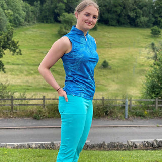 Pure Golf Ladies Lucia Sleeveless Golf Polo Shirt - Feather