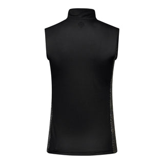 Pure Golf Ladies Elise Sleeveless Polo Shirt - Black Cheetah
