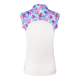 Pure Golf Spirit Sleeveless Golf Polo Shirt - Watercolour Daydream