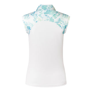 Pure Golf Ladies Spirit Sleeveless Golf Polo Shirt - Aquamarine Lake