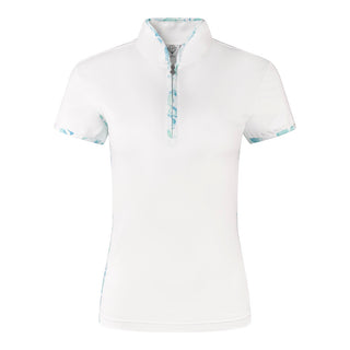 Pure Golf Ladies Bliss Sleeveless Golf Polo Shirt - Aquamarine Lake