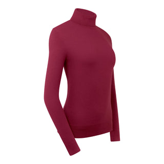 Pure Golf Super Soft Glow Roll Neck - Garnet Berry