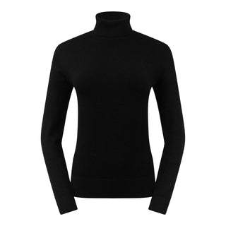 Pure Golf Super Soft Glow Roll Neck - Black