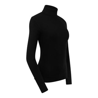 Pure Golf Super Soft Glow Roll Neck - Black