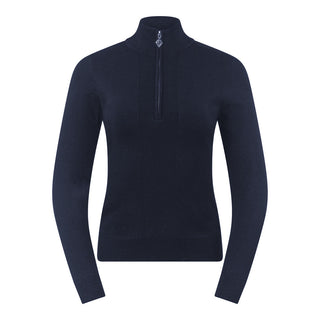Brace Navy Super Soft Quarter Zip Lined Sweater - Pure Golf