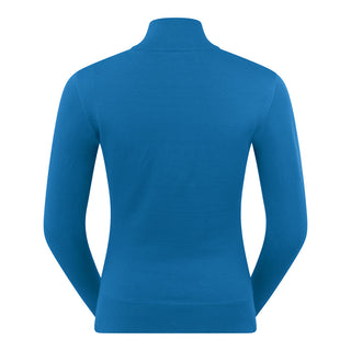 Pure Golf Brace Super Soft Lined Golf Jumper Quarter Zip- Vallarta Blue