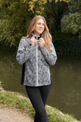 Pure Golf Jora Waterproof Full Zip Jacket - Mono Snake