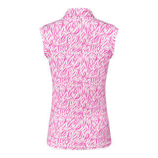 Pure Golf Rise Sleeveless Polo - Azalea Zebra
