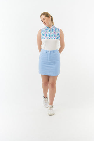 Pure Golf Truth Sleeveless Golf Polo Shirt - Geo Flower