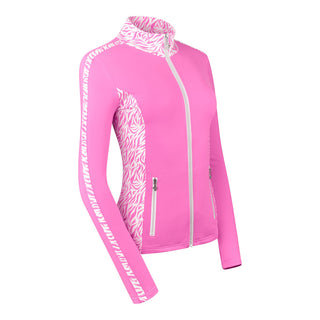 Pure Golf Ladies Breeze Golf Jacket - Azalea Zebra