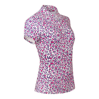 Pure Golf Rise Cap Sleeve Polo - Leo Pop