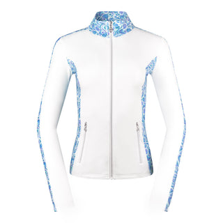 Pure Golf Ladies Breeze Golf Jacket - Peacock Swirl