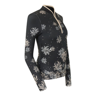 Pure Golf Carmine Long Sleeve Zip Top - Champagne Orchid