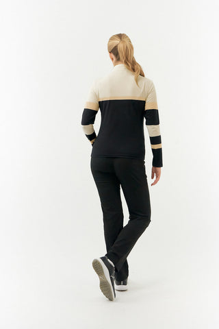 Pure Golf Luna Quarter Zip Womens Golf Top - Champagne