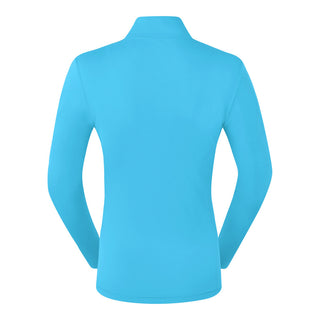 Pure Golf Tranquility Quarter Zip Top - Tourmaline Blue