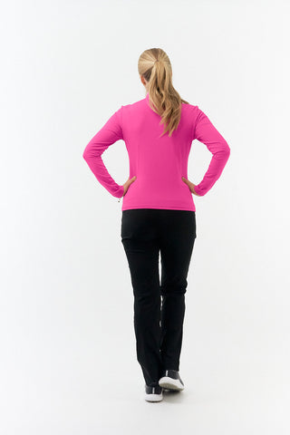Tranquility Mid-Zip Top - Pink Topaz