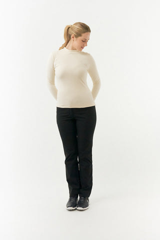 Pure Golf Olwen Super Soft Mock Neck Top - Champagne