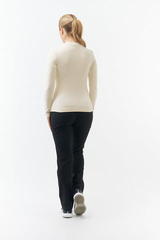 Pure Golf Olwen Super Soft Mock Neck Top - Champagne