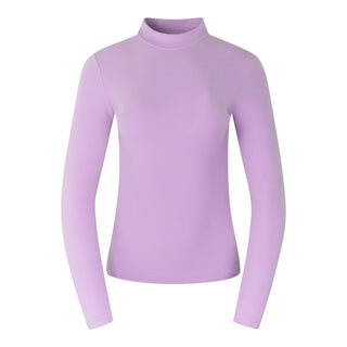 Pure Golf Fern Super Soft Mock Neck Base Layer Top - Lilac