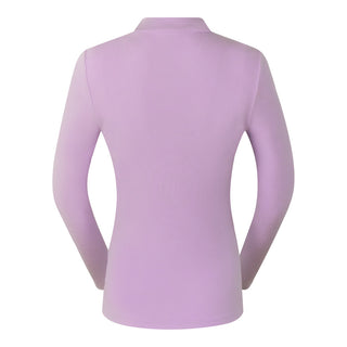 Pure Golf Fern Super Soft Mock Neck Base Layer Top - Lilac