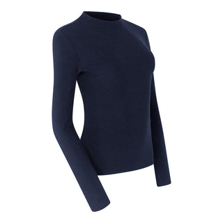 Pure Golf Fern Super Soft Mock Neck Base layer top- Navy