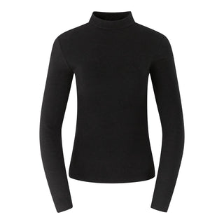 Pure Golf Fern Super Soft Mock Neck Base layer Top- Black