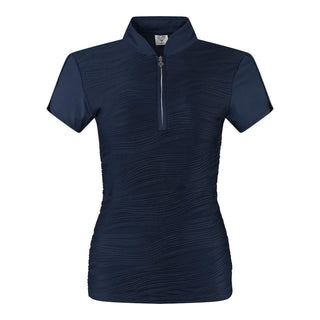Pure Golf Cove Ladies Cap Sleeve Polo Shirt - Navy