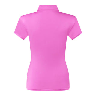 Pure Golf Cove Ladies Cap Sleeve Polo Shirt - Azalea