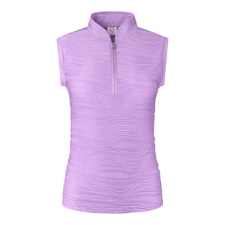 Pure Golf Cove Ladies Sleeveless Golf Polo Shirt - Lilac