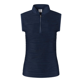Pure Golf Cove Ladies Sleeveless Golf Polo Shirt - Navy