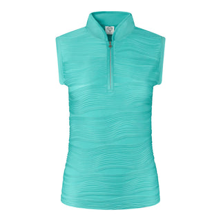 Pure Golf Cove Ladies Sleeveless Polo Shirt - Ocean Blue