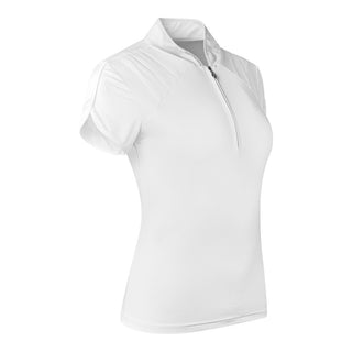 Pure Golf Olivia Ladies Cap Sleeve Polo Shirt - White