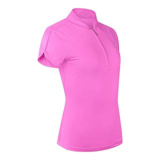Pure Golf Olivia Ladies Cap Sleeve Polo Shirt - Azalea