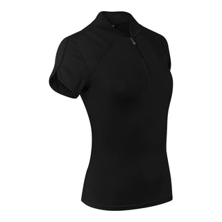 Pure Golf Olivia Ladies Cap Sleeve Polo Shirt - Black