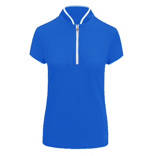 Bloom Cap Sleeve Womens Golf Polo Shirts  - Royal Blue