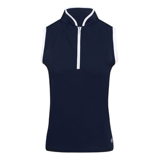 Bloom Ladies Sleeveless Golf Polo Shirt - Navy