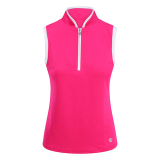 Bloom Ladies Sleeveless Golf Polo Shirt - Hot Pink