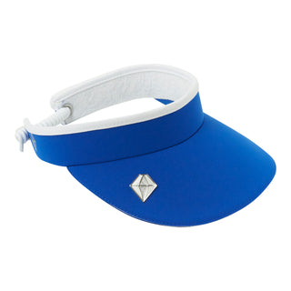 Telephone wire ladies golf visor with Ball Marker - Royal Blue