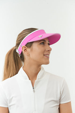 Pure Golf Arielle Telephone wire golf visor with Ball Marker - Azalea