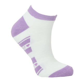 Pure Ladies 2 Pair Pack Of Trainer Golf Socks- Lilac