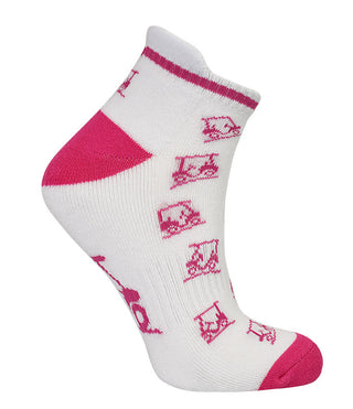 3 Pair Pack Ladies Golf Socks - Pink